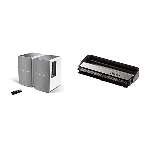 Edifier Aktivboxen Studio R1280DB 2.0 Enceintes Bluetooth Blanc/argenté & Hama Brosse en Fibre Carbone pour Vos vinyles (Nettoyage Antistatique des vinyles, Brosse pour disques vinyles), Noir/Argent - Les Beatles, Paul McCartney, John Lennon, RIngo Starr, George Harrison Edifier Aktivboxen Studio R1280DB 2.0 Enceintes Bluetooth Blanc/argenté & Hama Brosse en Fibre Carbone pour Vos vinyles (Nettoyage Antistatique des vinyles, Brosse pour disques vinyles), Noir/Argent