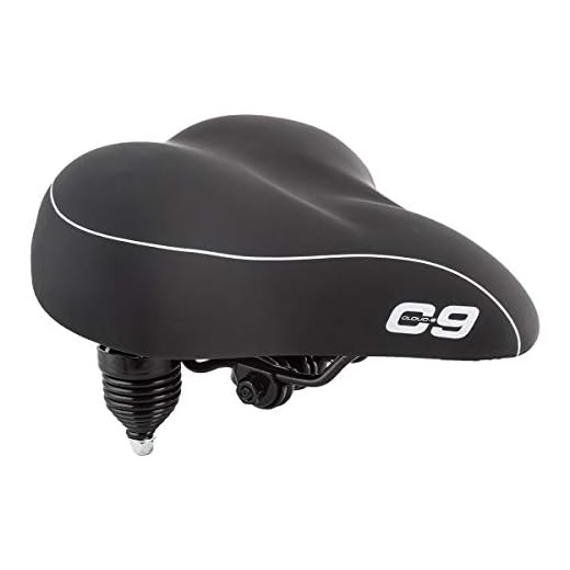 Sunlite Cloud-9 Bicycle Suspension Cruiser Saddle, Cruiser Gel, Tri-color Black