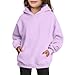 BCGQVZES Hoodies for Girls,Girls Oversized Hoodies Long Sleeve Pullover Sweatshirts Kids Fashion Casual Outfits Fall Winter Clothes,01-Light Purple,7-8 Years