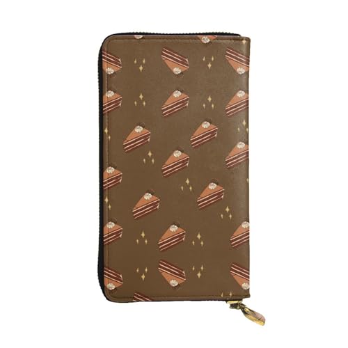Cartera de piel para llaves evita pérdidas con diseño de chocolate de 7.5 pulgadas
