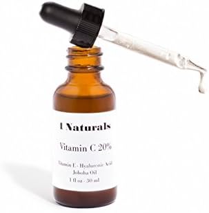 Vitamin C Serum for Face Organic Anti-Aging Facial Serum with Hyaluronic Acid, 1 fl oz. by 1 Naturals