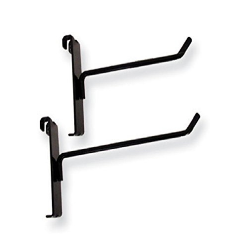 Dazzling Displays Lot De 12 Crochets En Métal Chromé - Six Crochets De 10,2 Cm Et 6 Crochets De 15,2 Cm - Accessoire Mural Idéal Pour Grille Murale