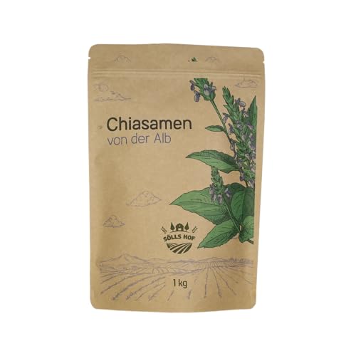 Sölls Hof - Chiasamen aus deutschem Anbau - 1 kg - regionaler Chiasamen, Superfood direkt vom Landwirt