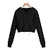 YMADREIG Womens Cropped Hoodies 2025 Fall Fashion Y2k Sweatshirts Cute Casual Long Sleeve Crop Tops Pullover with Pockets