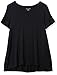 Amazon Essentials Women's Relaxed-Fit Short-Sleeve Scoopneck Swing T-shirt (Available in Plus Size), Black, XX-Large