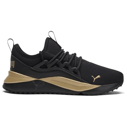 PUMA Womens Pacer Future Allure Wide Lace Up Sneakers Shoes Casual - Black, Gold - Size 10 W