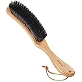 BFWood Clothes Brush, Boar Bristle Hat Brush Lint Brush for Suits, Cashmere, Wool, Velvet, Suede and Pet Hair, Large Beech Handle