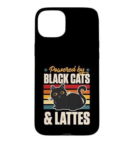 Power By Black Cats And Lattes �X�}�z�P�[�X iPhone 15 Plus �p