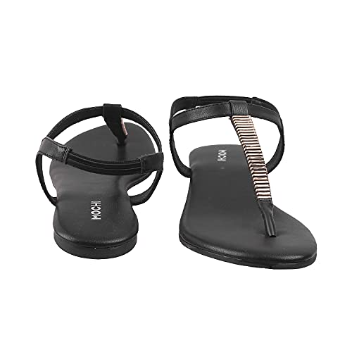 Mochi black faux leather flats – image 7