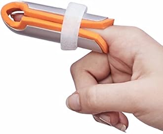 Vissco Cot Finger Splint Finger Support Immobilizer with Adjustable Strap for Firm and Better Support (Orange)