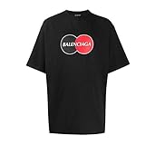 Balenciaga Oversized Uniform Logo Cotton T-Shirt (Black, S)