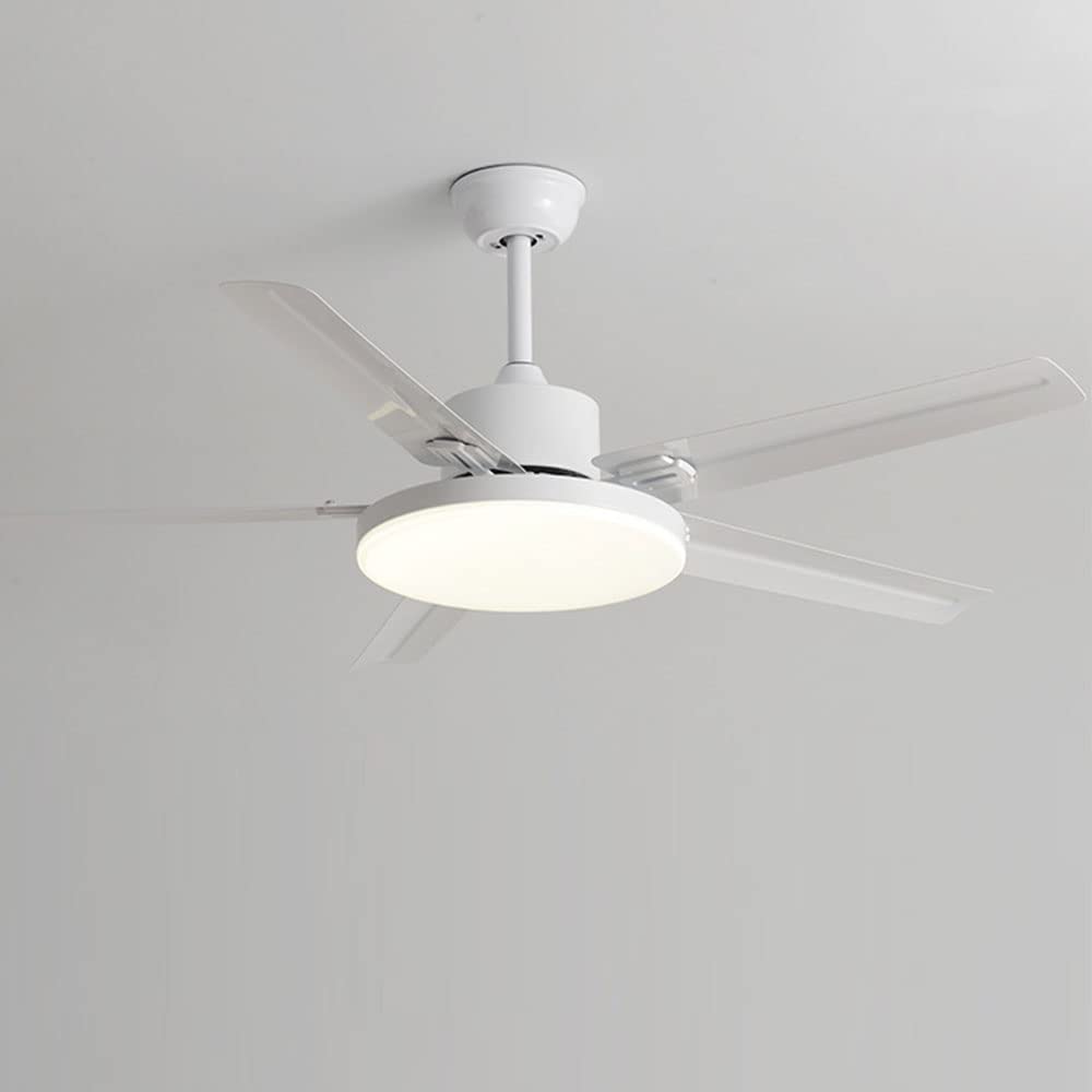 Ventilateur de plafond avec lumière LED dimmable et télécommande pour salon