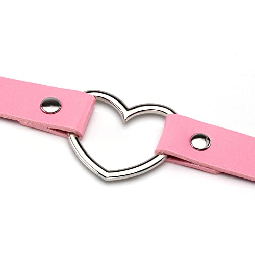 MILAKOO PU Leder Choker Damen Halsband gothtic Frauen Herz choker punk kragen herren pink