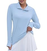 LUYAA Womens 1/4 zip UPF 50+ Sun Shirt SPF Long Sleeve Lightweight UV Protection Clothing Hiking ...
