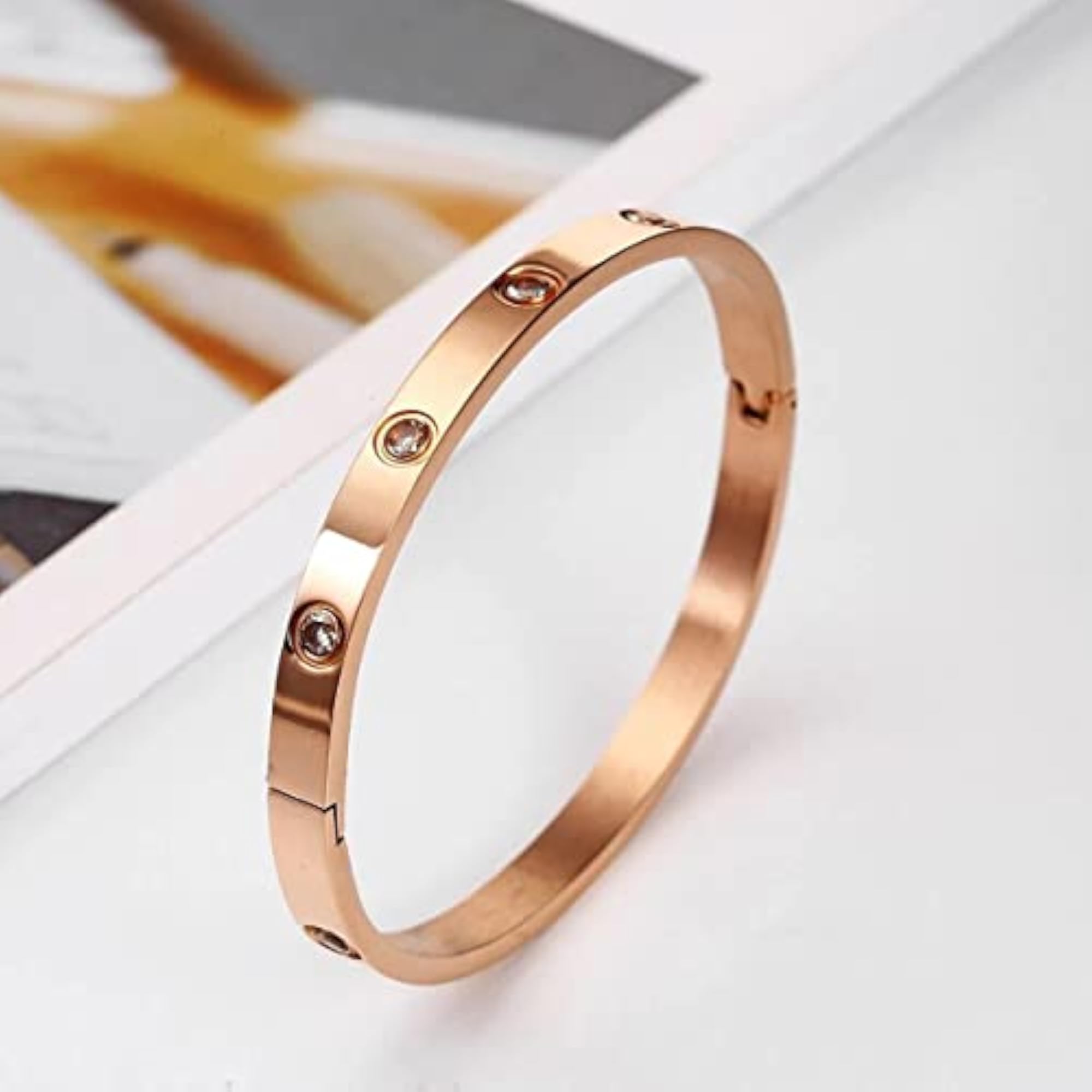 Contemporary Plated Love AD Bracelet