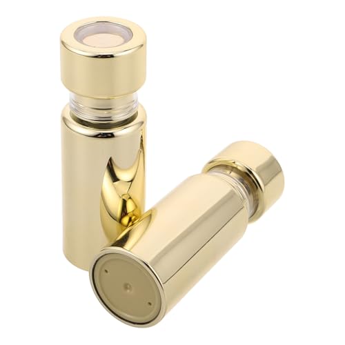 Gatuida Botellas de Loción Vacías de 15 Ml Bomba de Vacío, 2 Piezas Doradas, Envases Cosméticos Portátiles para Cremas y Cuidado Facial, Ideales para Viajes y Bolso