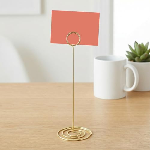 Porte-numéros de table en métal doré pour décoration de table de mariage chic