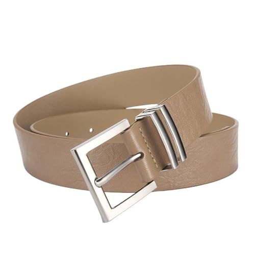Women's Business Casual Belt 2025 Adjustable Belts Autumn Metal Buckle Classic Faux Leather Groove Belt