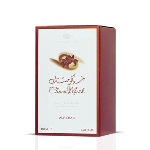 Image of Al-Rehab Choco Musk Eau de Parfum for Women & Men - 100ml (3.4 oz) | Warm Spicy Gourmand Perfume with Chocolate, Vanilla & Amber | Sweet, Musky & Addictive | Long-Lasting Arabian Cocoa Fragrance