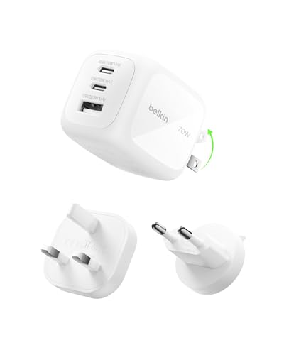 TECNOLOGIA DI RICARICA RAPIDA: questo caricabatterie USB a 3 porte utilizza la tecnologia USB-C PD 3.1 per caricare rapidamente l'iPhone 16 in 27 minuti dallo 0 al 50% e del MacBook Air dallo 0 al 50% in 41 minuti. * Samsung Galaxy S25, Pixel 9 e altri dispositivi possono anche essere caricati in modo rapido e sicuro.