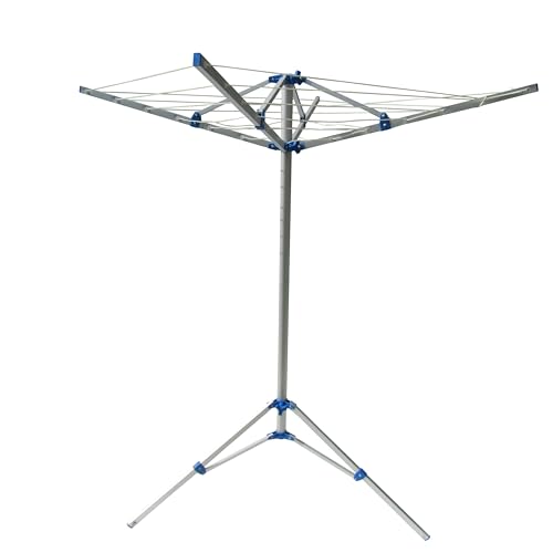 Portable Rotary Clothes Airer Washing Line with Storage Bag (Folding Aluminium Dryer Camping)