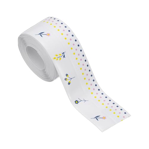 Image of PATIKIL Caulk Tape Waterproof Self Adhesive, PVC Toilet Caulking Sealant Strip Bathtub Caulk Sealing Strip Tape for Bathroom Kitchen Countertop, Flower World (1.5 Inch x 10.5 Ft)