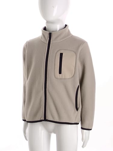 Kids Boys Girls Fleece Jacket Long Sleeve Zipper Coat Winter Outerwear with Pockets Causal Daily Athletic Wear3