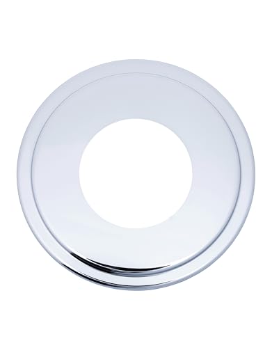 Image of The Can Converter Ceiling Medallion for Recessed Can Light - Home Improvement Decorative Steel Goof Ring & Cover Plate for 4'', 5'' & 6″ Cans, Small Ceiling Medallion for Chandeliers, Polished Chrome