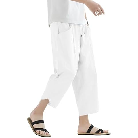 CTU Men's Casual Linen 3/4 Shorts Cover