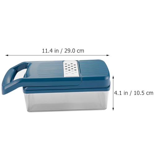 Cortadora y ralladora de cocina multifuncional azul miniatura 2