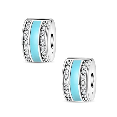 925 Sterling Silver Clip Spacer Charm for Bracelet Clip Lock