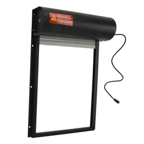 HEEPDD Abridor Automático de Puerta para Gallinero, Alimentado por Batería con Pantalla LED, Función de Cierre Abierto Temporizado para Uso en Aves de Corral y Granjas (Black)