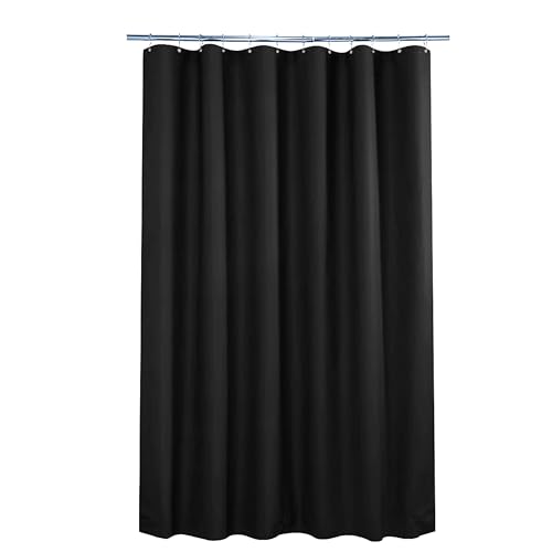 La mejor comparación de Cortina baño al mejor precio. 49 Mebix TRD Cortina de Baño 214x183 cm | Impermeable y Antihumedad Lavable Antimoho con 12 Ganchos de Acero Inoxidable | Negro