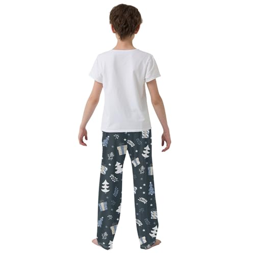 Boys' Pants Gifts Christmas Greeting Tree Long Bottoms Jogger Pants Elastic Waist Trousers with Pockets S-XL3
