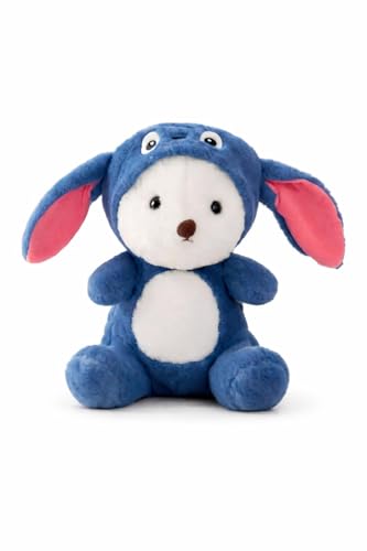 Image of Soft Plush Toy Combo - Blue Bunny Stuffed Animal & Cute Multicolor Doll for Kids Girls & Boys | Teddy Soft Toys Gift Set for Birthday, Baby & Kids (Multicolor, Pack of 2)