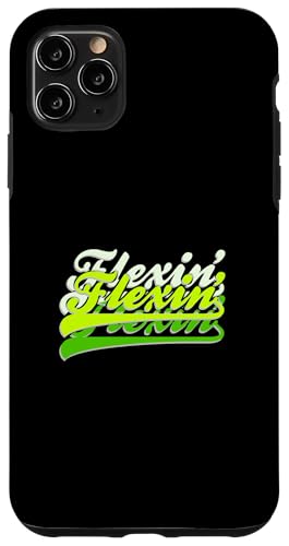 Green Color Flexin'-X3 �O���[���O���t�B�b�N �X�}�z�P�[�X iPhone 11 Pro Max �p
