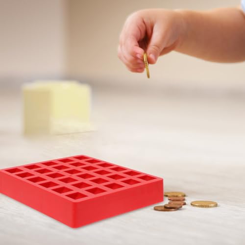 2 cajas almacenadoras para monedas rojo miniatura 5