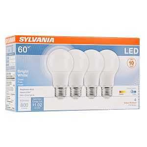 Sylvania Bulb LED A19 10YR 35K 4PK 60W 79704