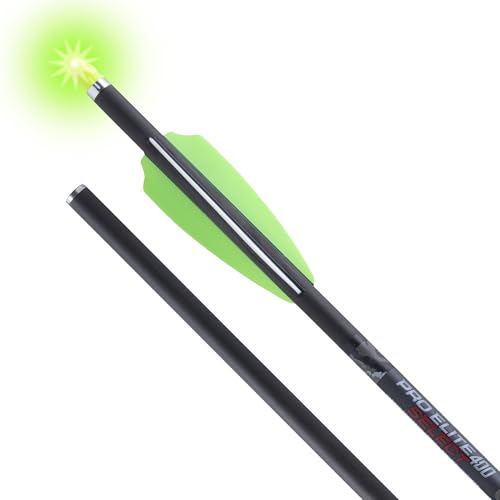 TenPoint Pro Elite 400 Select Arrow with Alpha-Blaze Lighted Nock - 20-inch Pack of 3 - Superior Flight Visibility & Increased Accuracy for Railed Crossbows