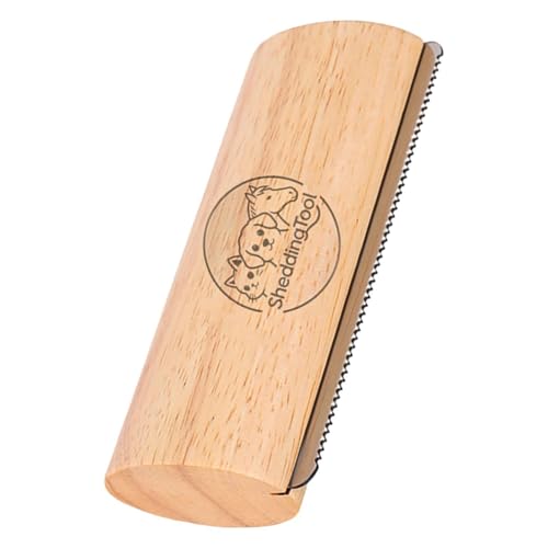Peine de metal para gatos y perros con mango de madera ergonómico