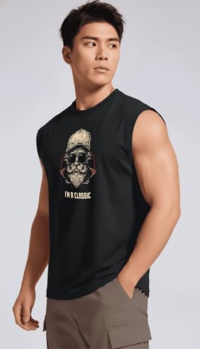 Image of JUARI BE A GENTLEMAN Men's Sleeveless Tank Top Premium Cotton Blend Muscle Fit Gym Vest | Casual Summer Shirt | Breathable & Lightweight Fitness Wear for Gym, Running & Daily Use