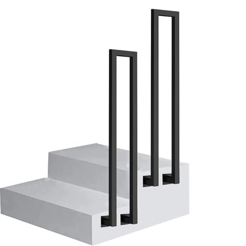 Rampe d'escalier de sécurité contre les chutes, barre en U latérale noire pour marches