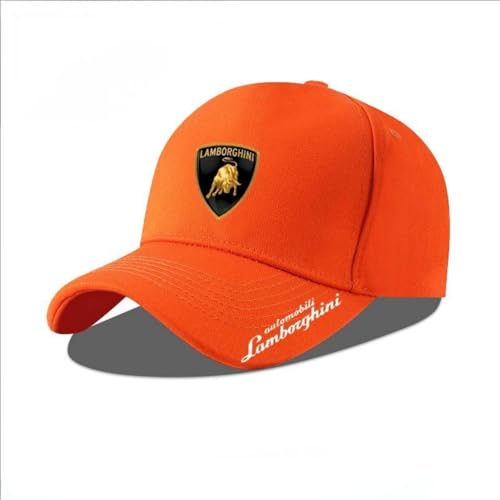 LSPBFB88 Basecap Herren für Lamborghini, Sonnenschutz Basecap Damen Baseballkappe Baseball Cap,Orange