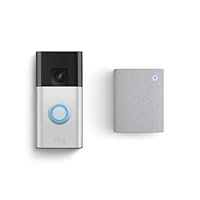 Ring Battery Video Doorbell Satin Nickel + Chime (3rd Gen) | DIY Wireless Doorbell Security Camera | Head-To-Toe View, Easy installation (5min) | 30-day free trial of Ring Subscription Plan