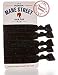 Mane Street Hair Ties (Black) - Made From The Best Fold Over Elastic Material On The Market - No Tug Knotted Elastic Ribbon - Prevents Ponytail Holder Headache - Best Seller