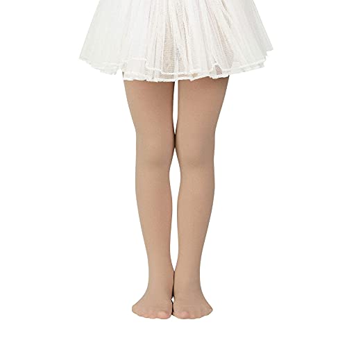Image of Baby Leggings Christmas Ballet Dance Tights Girl Socks Toddler Seamless Leg Warmers Nude 6-9Years
