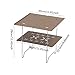 Yiju Portable Camp Table for Outdoor Use, Ideal for Hiking and Picnics, Khaki
