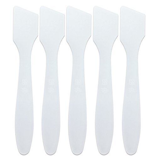 Pana (100 Pieces) 7.35" Frosted Large Flexible Mixing Spatula Reusable Cosmetic Skin Care Facial Cream Mask Spatula for Mixing and Sampling