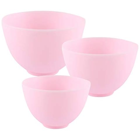 Healifty Skincare Spatula 3Pcs Diy Face Mixing Bowl Facial Mud Bowl Silicone Facemask Bowl Cosmetic Beauty Tool for Home Salon Spa Face Skin Applicator Bowl () Cover