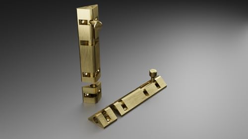 Image of Atlantic Triangle Tower Bolt 4 inch, Tower Bolt for Main Door and Bathroom, Door Latch for Bedroom, Tower Bolt for Home, Offices, Doors, Windows, Easy to Fit, Antique. Finish, (Pack of 12 Pcs)